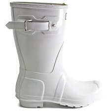 Image of Hunter Original Gloss Rubber Women's Short Wellington Boots White