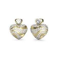 Image of Guess Heart Drop Earrings JUBE04499JWYGT - RRP £55.00