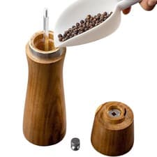 Image of 1pcs Pepper Mill Multifunctional Wood Salt and Pepper Grinder Manual Abrader