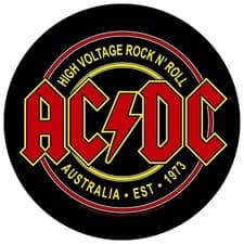 Image of AC/DC Back Patch High Voltage Australia Rock N Roll Official New Circular 28cm