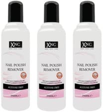 Image of 3 x XPEL Nail Care Nail Polish Remover & Nail Polish Remover Acetone Free 250ml