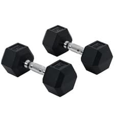 Image of HOMCOM Hexagonal Dumbbells Kit Weight Lifting Exercise for Home Fitness 2x8kg