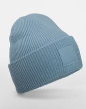 Image of Beechfield Comfortable Deep Cuffed Tonal Patch Beanie