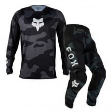 Image of Fox MX Jersey & Pant Kit Deal - 180 BNKR - Black/Camo M/32"