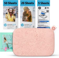 Image of HP Sprocket 2X3 Instant Smartphone Photo Printer 75 Sheets Bundle - Bluetooth Po