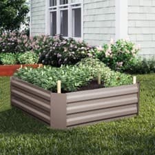 Image of Garden Backyard Raised Bed Vegetable Flower Planter Galvanised Steel Grow Bed