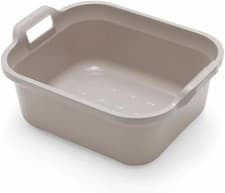 Image of Addis 517937 Linen Cream Large Rectangular Washing up Bowl, 10L - 39x32x14 cm
