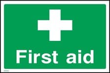Image of First Aid Sign or Sticker - All Material & Size options available. (FAID19)