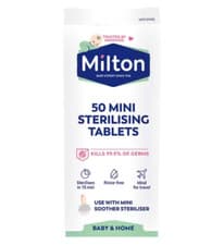 Image of Milton Sterilising Tabs - 50 Mini Tablets - Travel - Baby & Home Bottle Hygiene