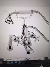 Image of Bristan 1901 Bath & Shower Mixer Valve/Tap - Silver