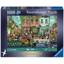Image of Ravensburger 1000 Piece Jigsaw Puzzle Riverside Town