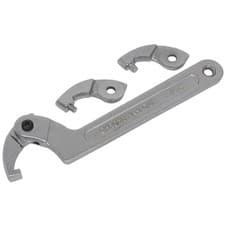 Image of Sealey Adjustable C Spanner - Hook & Pin Wrench Set 4pc 32-76mm