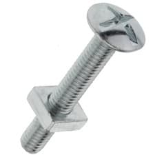 Image of M6 Roofing Bolt & Square Nut Zinc