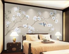 Image of 3D Animal Blue Bird R23178 Wallpaper Wall Mural Self-adhesive Removable Luna
