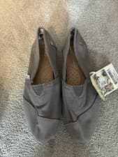 Image of TOMS CLASSIC WOMENS FLATS SHOES CANVAS US6 / 36.5 ASH GREY RRP £45