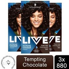Image of 3pk Schwarzkopf Live Intense Colour Permanent or Semi-Permanent Hair Dye