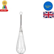 Image of Traditional 25.5cm Balloon Whisk - Effortless Mixing and Blending, Silver