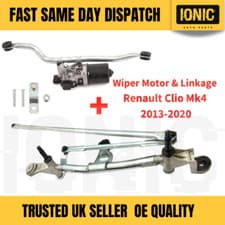 Image of RENAULT CLIO MK4 FRONT WIPER MOTOR & LINKAGE MECHANISM 2013-2020 RHD