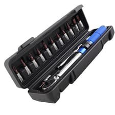 Image of MBT 1/4" Drive Torque Wrench Kit 2-24Nm W/ Hex Star Phillips Bits&Extension Bar