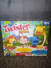 Image of Hasbro Twister Junior Game Kids Party Birthday 2 Sided Mat Brand New