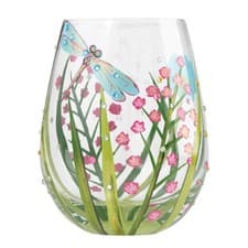 Image of Lolita Dragonfly Stemless Wine Glass  NEW  6000226