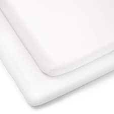 Image of Clair de Lune Cot Bed Fitted Sheet 2 Pack 100% Cotton Jersey Sheets 70 x 140 cm