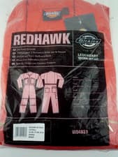 Image of DICKIES REDHAWK WD4839 COVERALL ORANGE BOILER SUIT ZIP FRONT SIZE 54R NEW SEALED
