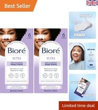 Image of Biore Ultra Pore Strips - Pack of 12, Hypoallergenic Cleansing for Oily Skin