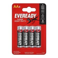 Image of Eveready AA Batteries 4 Pack Super Heavy Duty 1.5V | Home Office | UK Seller