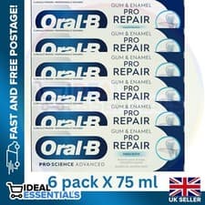 Image of Oral-B Pro-Science Advanced Gum & Enamel, Pro-Repair Fresh White( 6 pack X 75ml)