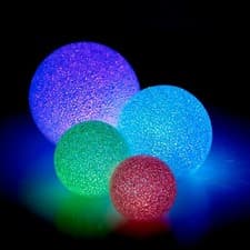 Image of 1 x Colour Changing LED Light Up Balls Glitter 75mm Christmas Wedding Decoration