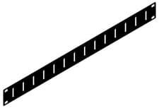 Image of 1U Black Aluminium Flat Rack Panel with Vertical Vents - R1275/1UVK