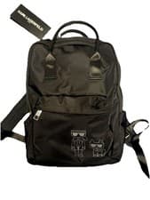 Image of Karl Lagerfeld Paris Khloe Nylon Backpack – Black/Black Sherpa (NWT)