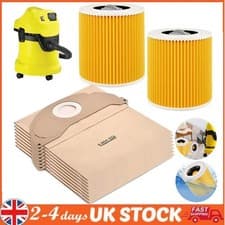 Image of Replacement WD2 WD3 WD3P A2004 MV2 MV3 Cartridge Filters & Dust Bags for Karcher