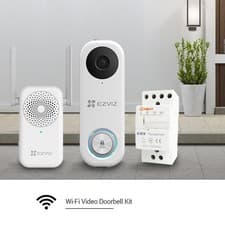Image of EZVIZ CS-DB1C/KIT 2MP Smart Video Doorbell Two Way Talk Wired Kit