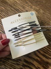 Image of BNWT! Accessorize London - Gold, Black/Brown Hair Slides/Clips