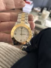 Image of Marc Jacobs MBM3139 Amy Ladies Watch Silver Two-Tone Stainless Steel Bracelet