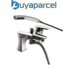 Image of Bristan HOU BSM C Hourglass Bath Shower Mixer Tap Chrome + Hose + Shower Head