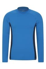 Image of Mountain Warehouse Mens Long Sleeve Rash Vest Lightweight Comfort Quick Dry Top