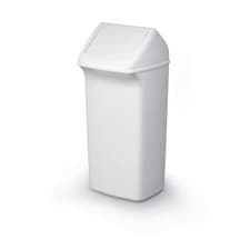 Image of Durable DURABIN Plastic Waste Recycling Bin Rectangular 40 Litre with White Lid