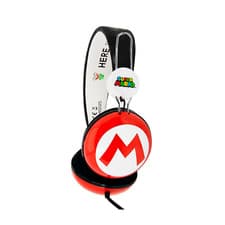 Image of Super Mario Icon Interactive Adjustable Kids Wired Stereo Headphones Ages 8+ NEW