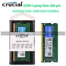 Image of Crucial 4GB 8GB 16GB DDR4 2133 2400 2666 3200 MHz SO-DIMM Laptop Ram 260-Pin lot
