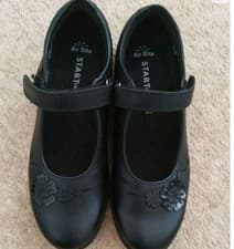 Image of Brand New Girls Black Start Rite ‘Wish’ School Shoes - Size 3 - Boxed - Width E