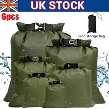 Image of 6pcs Waterproof Dry Bag Storage Sack Set Hiking Camping Kayaking Fishing 1.5-8L