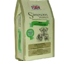 Image of SIMPSONS PREMIUM ADULT DOG : 2kg, 4kg, 12kg Lamb & Brown Rice Food bpl Kibble