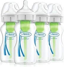 Image of Dr Brown's Options+ Anti-Colic Baby Bottles, Four Pack, 270 ml Bottles