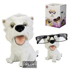 Image of Optipaws Westie Dog Glasses Holder Figurine NEW in Gift box