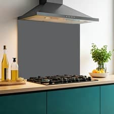 Image of Slate Grey Glass Kitchen Splashback | 6mm Toughened Heat Resistant Glass