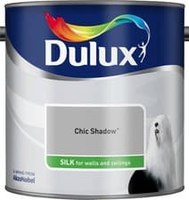 Image of Dulux Smooth Creamy Emulsion Silk Paint Chic Shadow 2.5L Walls and Ceiling