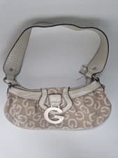 Image of Guess Vintage Rare Y2K Unused cream beige mini bag monogram print